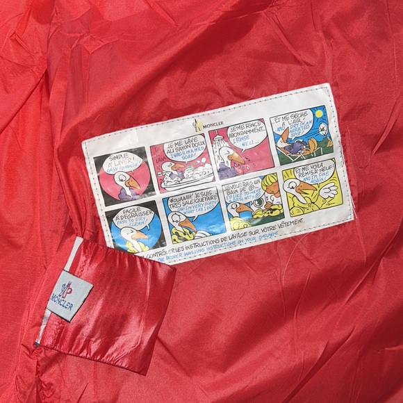 red moncler vest with watching blue scarf(sold as set ) won once, mint condition - Picture 3 of 5